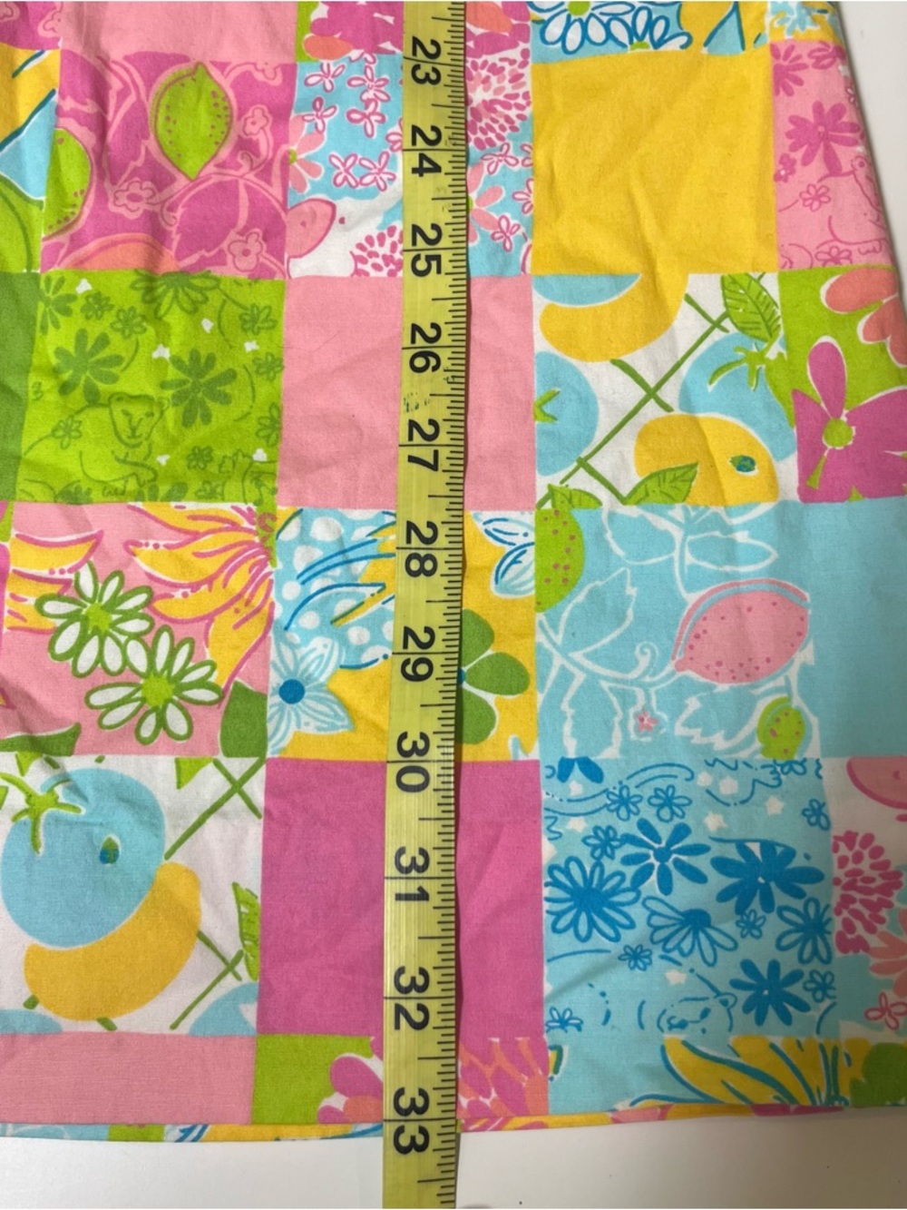 Lilly Pulitzer Vintage Patchwork Dress Colorful Floral Cotton Blend Beach Sz 6 - Picture 15 of 16